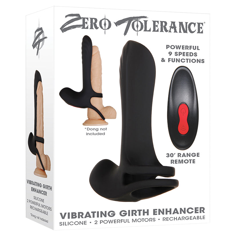 Zero Tolerance Vibrating Girth Enhancer-Black With Remote Control