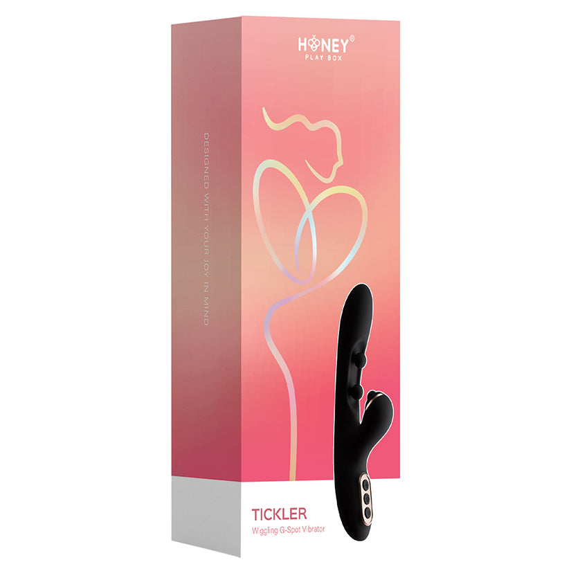 HONEY PLAY BOX TICKLER WIGGLING G-SPOT VIBRATOR-BLACK