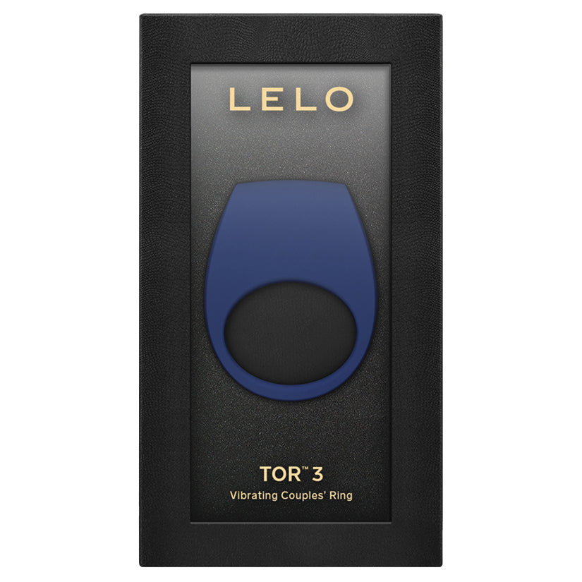 Lelo Tor 3-Base Blue Rechargeable Cockring With APP Control