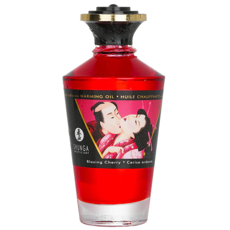 Shunga Aphrodisiac Warming Oil-Blazing Cherry 3.5oz