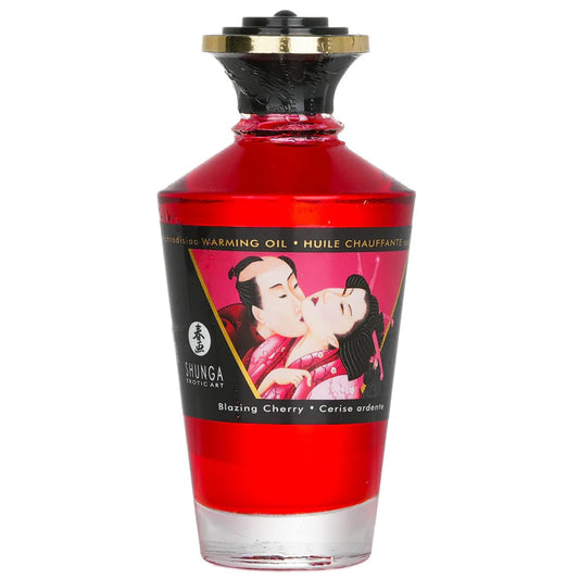 Shunga Aphrodisiac Warming Oil-Blazing Cherry 3.5oz