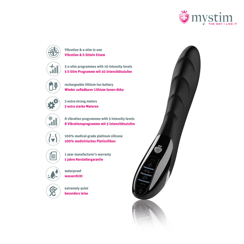 Mystim Sizzling Simon eStim G Spot Vibrator Black Edition