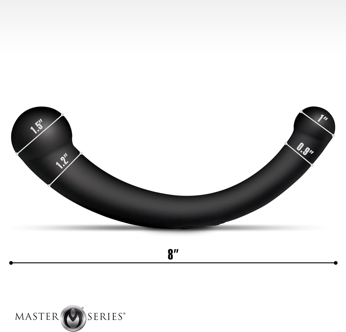 Master Series 10X Vibra-Crescent-Black Double Ended Vibrator