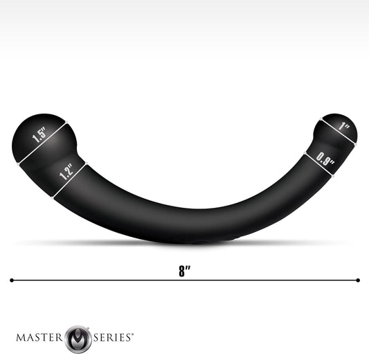 Master Series 10X Vibra-Crescent-Black Double Ended Vibrator