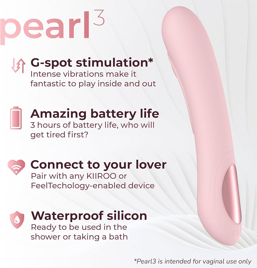 Kiiroo Pearl 3 – Smart App-Controlled Interactive  G-Spot Vibrator With Touch Control