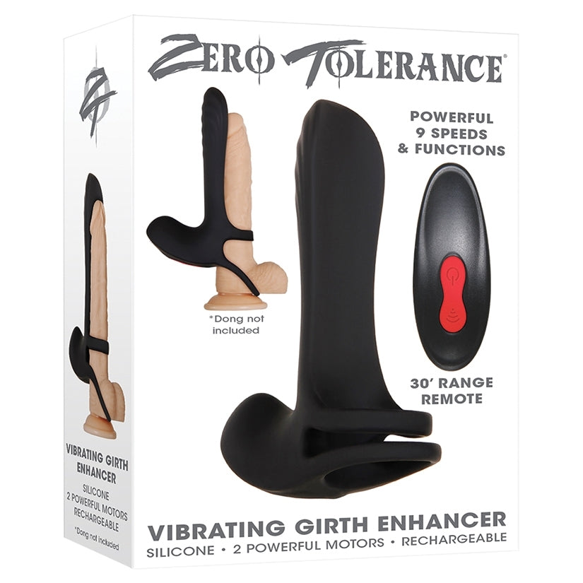 Zero Tolerance Vibrating Girth Enhancer-Black With Remote Control