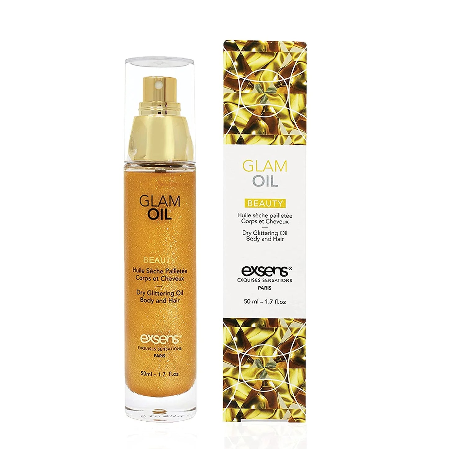 Exsens Dry Glittering Oil Body and Hair-Glam Oil 1.7oz