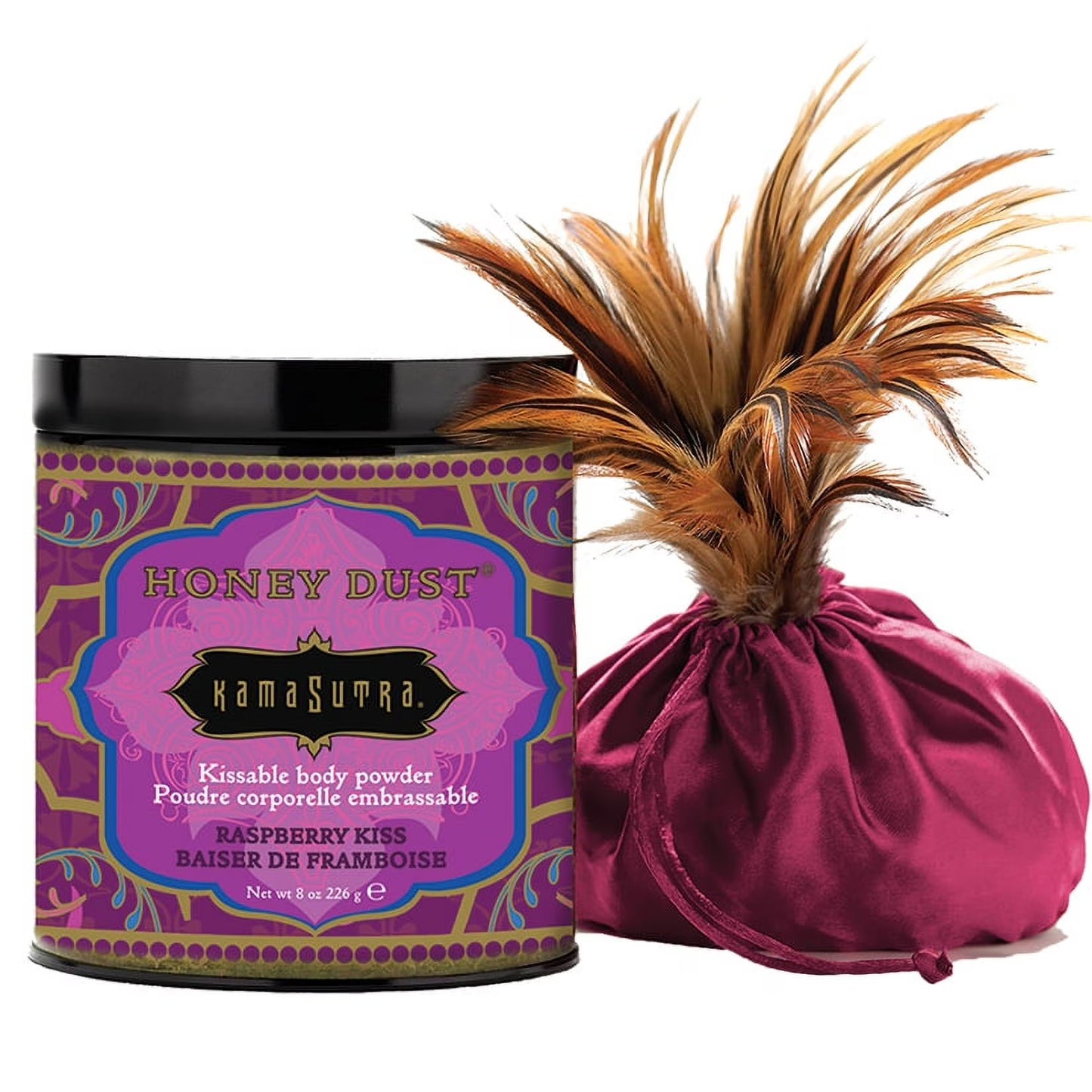 Kama Sutra Honey Dust-Raspberry Kiss 6oz Kissable Body Powder