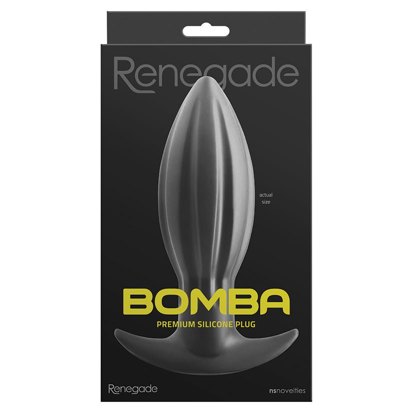 Renegade Bomba Ribbed Anal Plug  Medium-Black