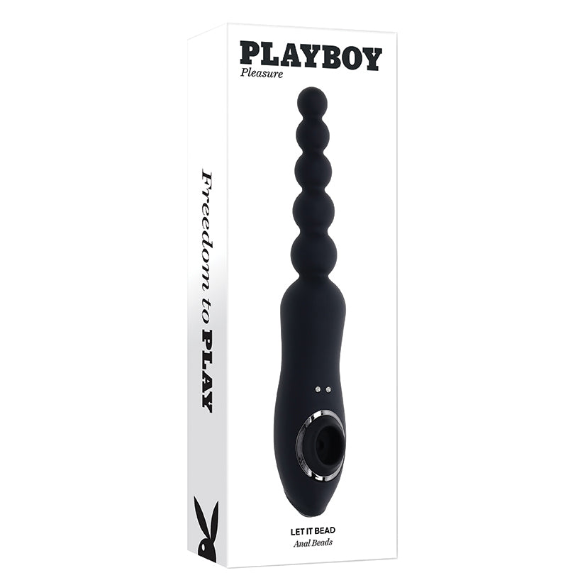 Playboy Pleasure Let it Bead Vibrating Anal Beads And Clitoral Suction Dual Vibe