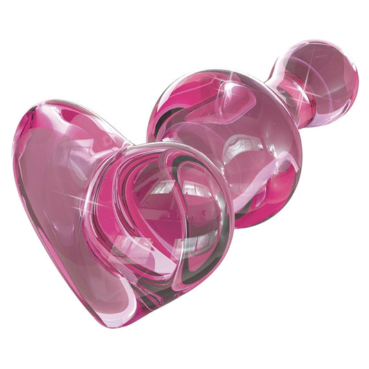 Icicles No.75 Heart Shaped Anal Plug-Pink
