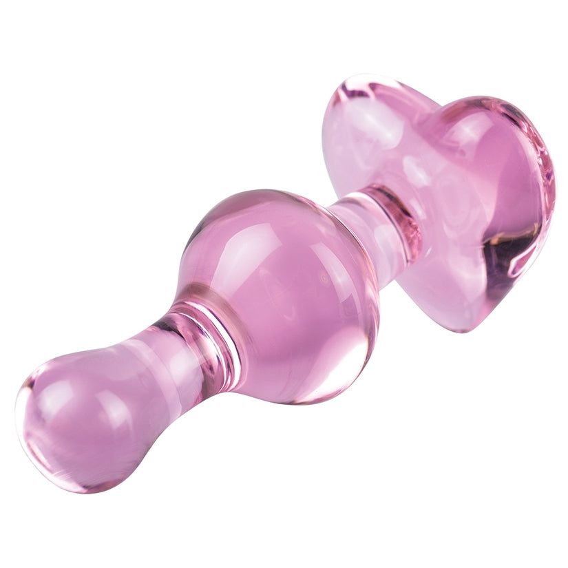 Icicles No.75 Heart Shaped Anal Plug-Pink
