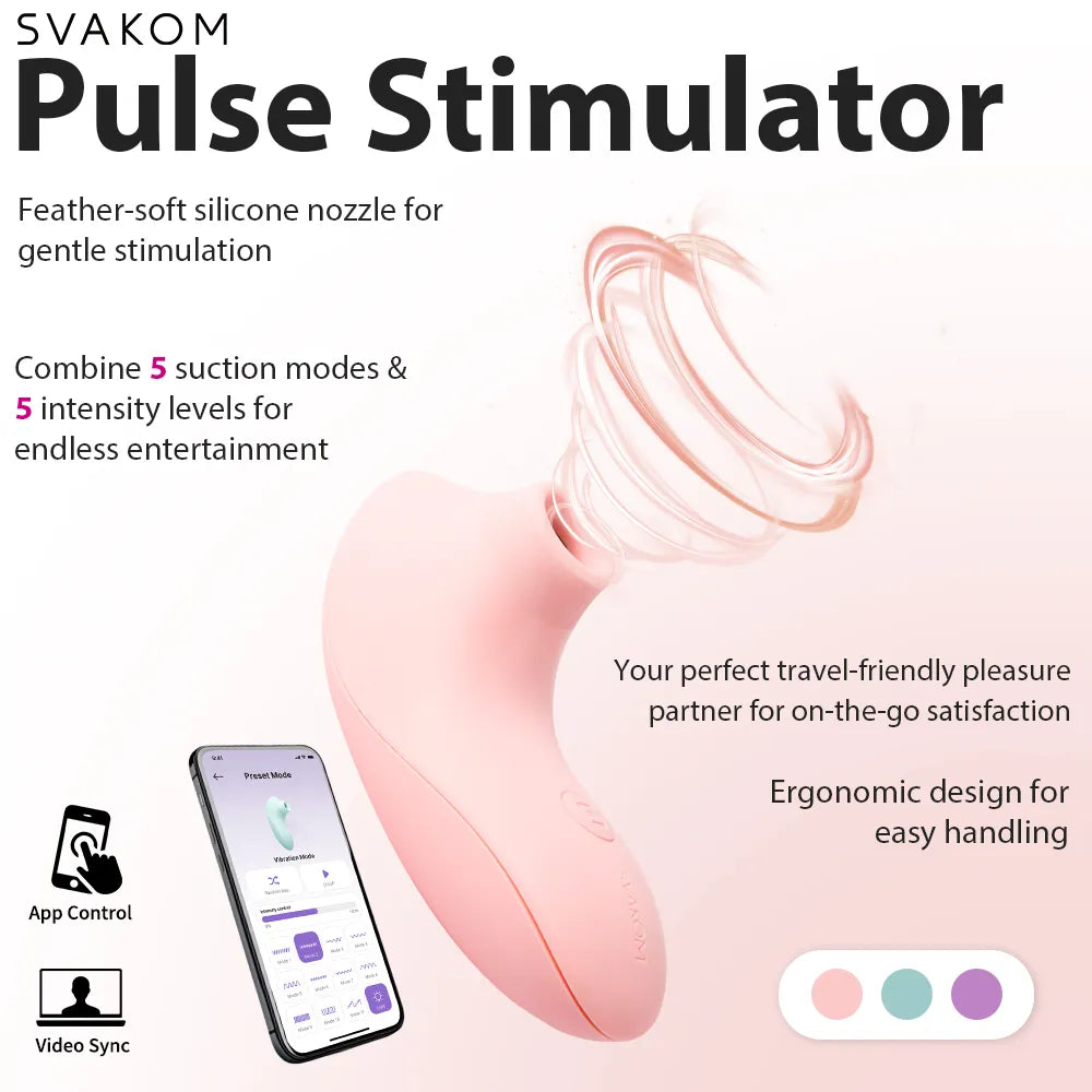 Svakom Pulse Lite Neo-Pale Rosette Suction Clitoral Stimulator
