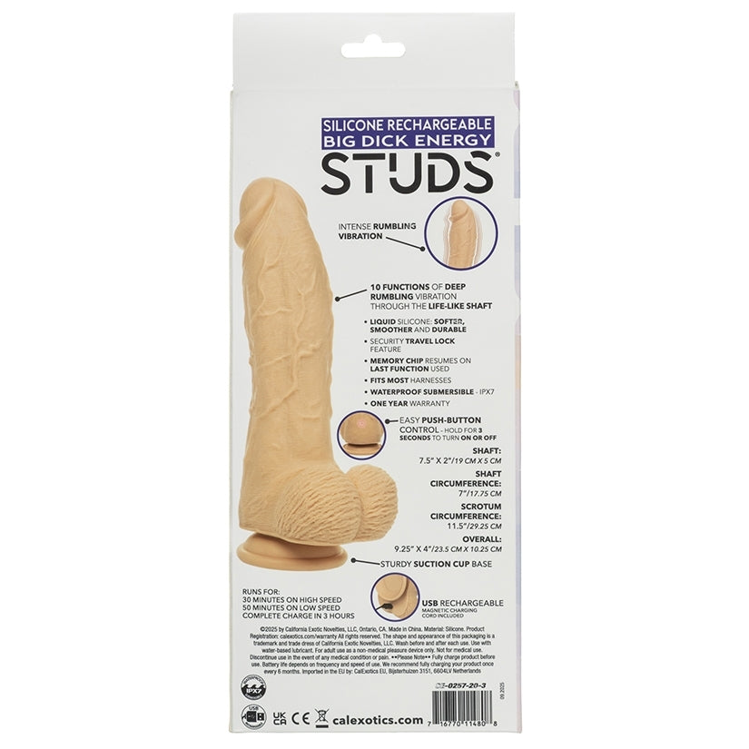 Silicone Rechargeable Big Dick Energy Studs-Ivory