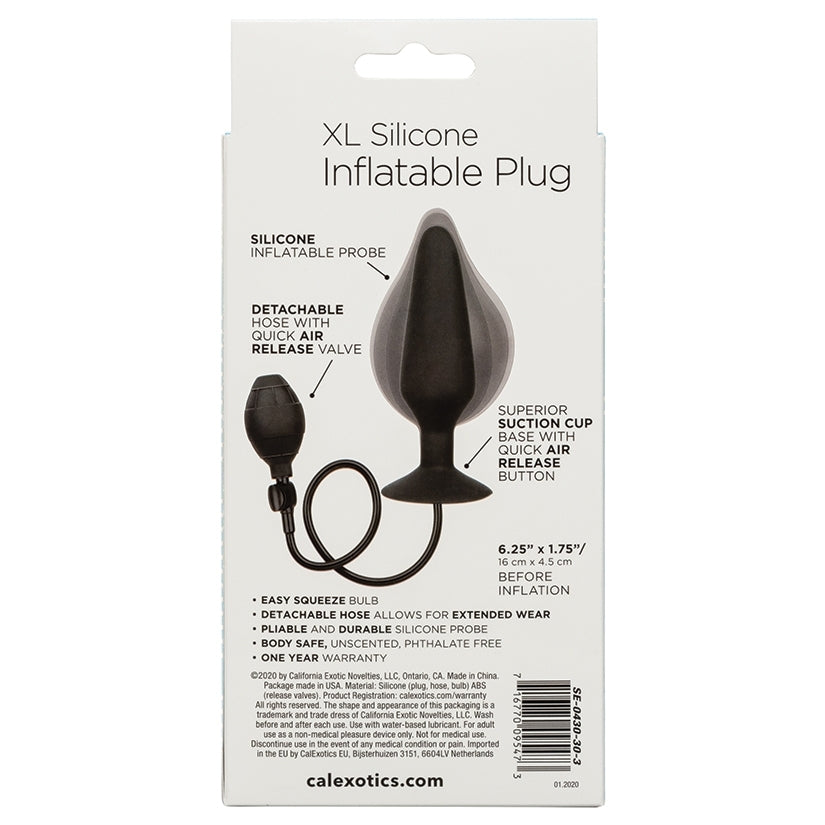 XL Silicone Inflatable Anal Plug