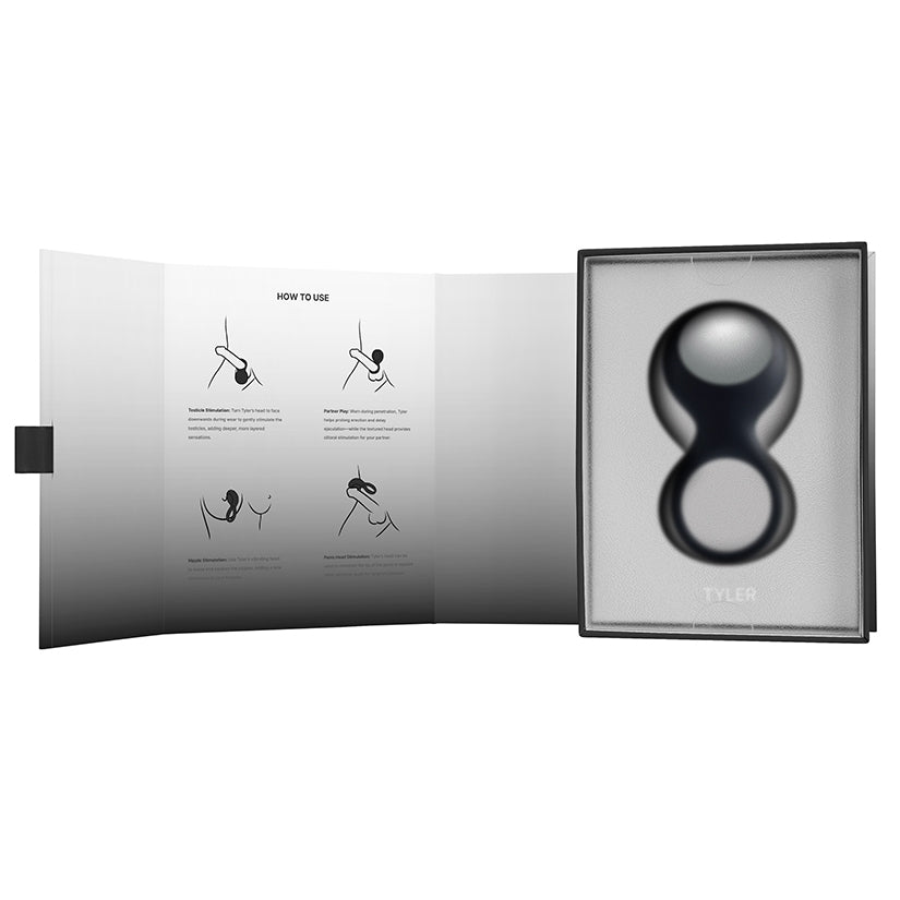 SVAKOM Tyler – Black | Couples Rechargeable Vibrating Penis  Ring