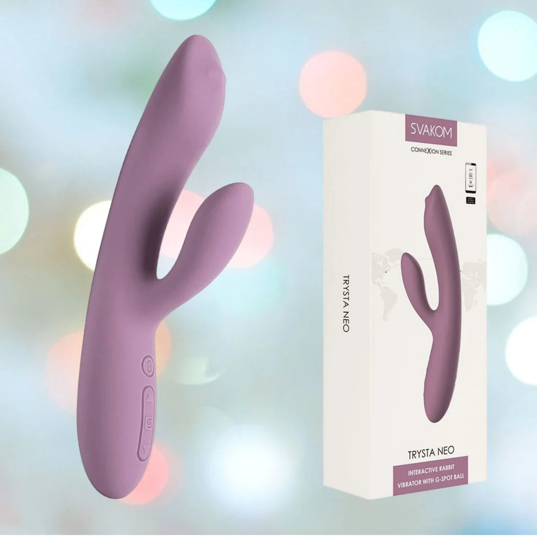 Svakom Trysta Neo-Romantic Rose Rabbit Vibrator With The Rolling Bead