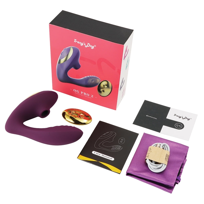 Tracy Dog OG Pro 2 – Remote Control Clitoral Suction & G-Spot Vibrator