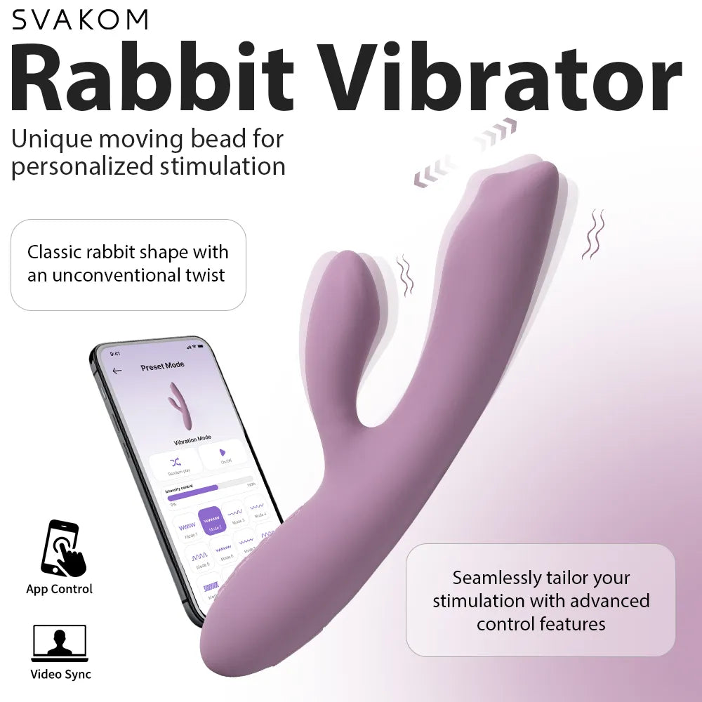 Svakom Trysta Neo-Romantic Rose Rabbit Vibrator With The Rolling Bead