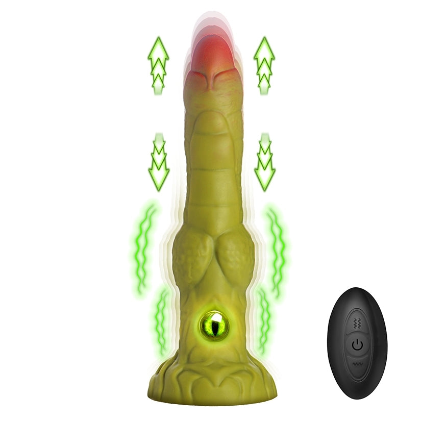 Creature Cocks Eyegor Thrusting and Vibrating Silicone Alien Dildo With Remote