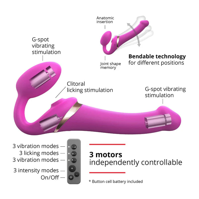 Strapless Dual-Motor Double-Ended Vibrating Strap-On – Slim Rider
